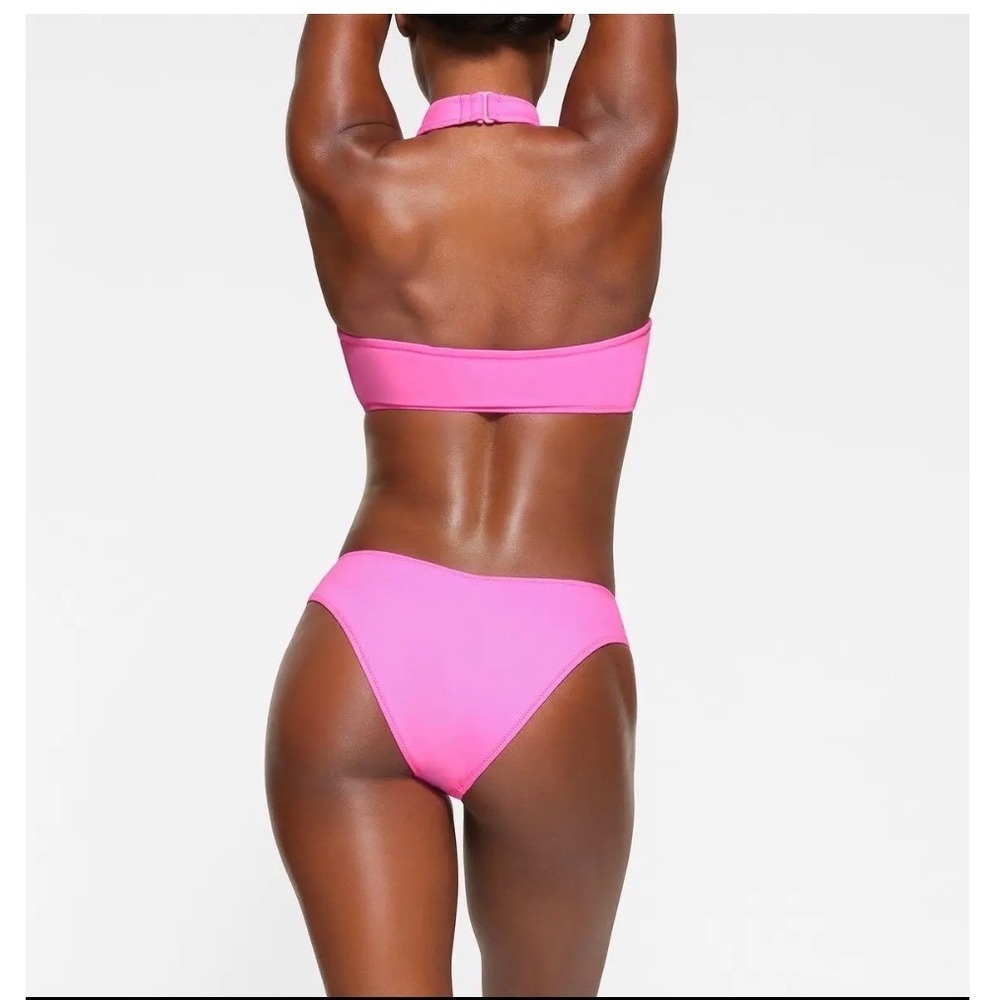 SKIMS Recycled Swim Cut Out Halter Monokini Taffy Pink Womens Large*SOLD OUT - Picture 6 of 8